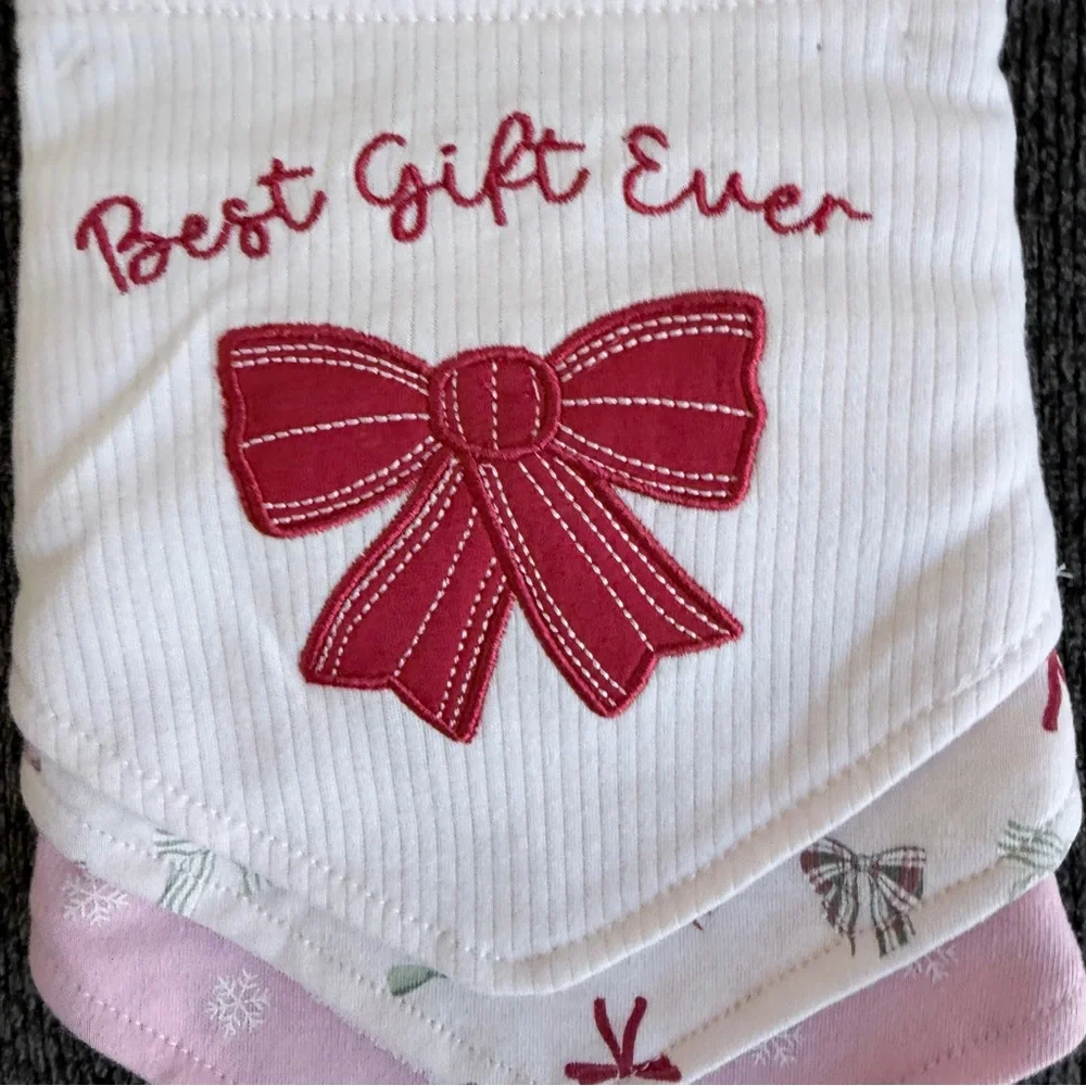 Chick Pea Red and Pink Bandana Bibs - 3 Pack- 0-12 months -NWT